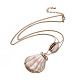 Shell Tiered Necklaces NJEW-JN02387-02-1