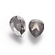 Electroplated Cubic Zirconia Pointed Back Cabochons ZIRC-I024-7x10-04-3