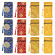 Nbeads 12 stücke 4 farben ethnischen stil brokat sutra buch reißverschlusstasche ABAG-NB0001-76-1