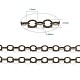 Brass Flat Oval Cable Chains X-CHC029Y-AB-3