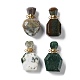 Natural Moss Agate & Indian Agate Perfume Bottle Pendants G-A026-12-1