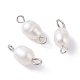 Connettori di collegamento di perle di perle d'acqua dolce coltivate naturali PALLOY-JF01152-1
