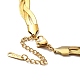 304 ожерелье из нержавеющей стали с тройной цепочкой в виде елочки для мужчин и женщин NJEW-H167-01G-3