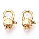 Латунные застежки-лобстеры в форме сердца KK-N254-10G-1