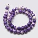 Synthetic Fossil Beads Strands G-L028-6mm-03-3