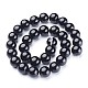 Natural Black Onyx Round Beads Strands X-GSR12mmC097-3