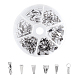 UNICRAFTALE 120pcs 6 Sizes 304 Stainless Steel Pendant Pinch Bails Ice Pick Pinch Bails Clasp Dangle Charm Bead Pendant Connector Findings for Pendant Necklace Jewelry Making STAS-UN0002-56P-1