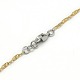 Trendy Two Tone Unisex 304 Stainless Steel Link Chain Necklaces NJEW-L043A-26M-3