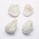 Electroplated Natural Druzy Crystal Pendants G-F535-01A-1
