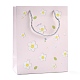 Rectangle avec des sacs en papier à motif de fleurs CARB-F008-01A-2