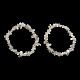 Braccialetto elasticizzato con perline di pietra di luna bianca naturale G-H294-01B-05-2