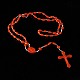 Collar de cuentas de rosario de plástico luminoso RELI-PW0003-05E-1