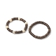 Ensemble de bracelets extensibles en perles de bois naturel et de noix de coco 2 pièces 2 styles pour femmes BJEW-JB09317-4