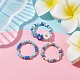 3Pcs 3 Style Glass Seed Beaded Stretch Rings Set RJEW-JR00616-02-2