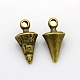 Hollow Tibetan Style Alloy Cone/Spike/Pendulum Pendants PALLOY-J416-36AB-NF-1