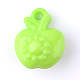 オペークアクリルパーツ  花とりんご  薄緑  20x16x10mm  穴：2mm X-SACR-S771-C22-1