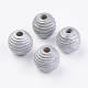 Spray Painted Natural Wood Beehive European Beads WOOD-Q030-77S-1