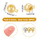 ARRICRAFT 40Pcs 2 Colors Brass Crimp Beads KK-AR0003-14-2