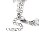 Orecchini pendenti con perline in vetro e bracciale a più fili SJEW-JS01257-5