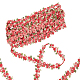 Gorgecraft5ヤードフラワートリムリボン赤い花diyレースアップリケ縫製クラフトレースエッジトリムウェディングドレス装飾diyパーティー装飾服 OCOR-GF0001-17F-1