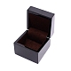 ベーキングニスウッドボックス  フィルムカバー  フォームマット付き  正方形  リングパッキン用  ブラック  6x6x5.2cm CON-WH0076-36-3
