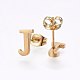 304 Stainless Steel Pendants and Stud Earrings Jewelry Sets SJEW-P099-10G-4