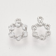 Brass Micro Pave Cubic Zirconia Charms KK-T048-040P-NF-2