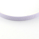 プレーンヘッドヘアヘアアクセサリープラスチックヘアバンド  歯付き  グログランリボン付き  ライラック  110~114x9~9.5mm OHAR-S187-06-4