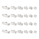120Pcs 6 Styles Iron Ribbon Crimp Ends IFIN-YW0003-22-1