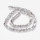 Half Plated Faceted Bicone Glass Bead Strands EGLA-J099-HP03-2