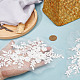 Gorgecraft 2 confezione 3d fiore ricamo tessuto di pizzo fiore della vita modello poliestere ricamo appliques abito da sposa cheongsam accessori maglia cucire sulle toppe ornamenti da cucire per abito da sposa DIY-WH0304-580-3