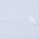 プラスチックビーズ収納ケース  フリップトップビーズ収納  シードビーズ収納ボックス  長方形  透明  5x2.7x1.2cm  穴：0.9x1のCM  容量：10ml（0.34液量オンス） X-CON-R010-03-3