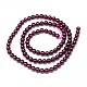 Mozambique Import Grade AA Garnet Round Beads Strands G-E300-AA-5mm-3