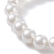 Bague extensible en perles de coquillages RJEW-TA00019-7