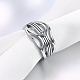 Laiton zircone cubique creux larges anneaux bande de doigt pour la fête RJEW-BB16288-7P-5