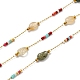 304 handgefertigte Perlenketten aus Edelstahl CHS-C009-10B-G-1