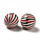 Christmas Theme Printed Natural Wooden Beads WOOD-L020-A04-2