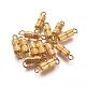 真鍮製ネジ式クラスプ  チューブ  ゴールドカラー  15mm  穴：1.8mm  クラスプ：8x3.5mm X-KK-TAC0002-68B-G-2