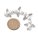 Hebras de cuentas de perlas de vidrio con forma de hada ángel AJEW-JB01180-01-3