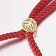 Création de bracelets à cordon torsadé en nylon X-MAK-F019-01G-2