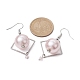 Pendientes colgantes redondos de perlas de imitación de plástico ABS EJEW-JE05489-2