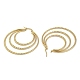 Серьги-кольца из нержавеющей стали 201 с вакуумным покрытием PVD для женщин EJEW-F345-15G-2
