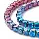 Brins de perles d'hématite synthétiques non magnétiques électrolytiques de couleur arc-en-ciel G-L489-H01-3