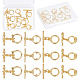 CREATCABIN 12 Sets 4 Styles 18K Gold Plated Brass Round Toggle Clasps T Bar OT End Fasteners Jump Rings Connectors for DIY Bracelet Necklace Jewellery Making Craft Supplies Findings 0.47 x 0.59in KK-CN0001-97-1