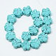 Carved Synthetic Turquoise Beads Strands G-T122-08I-2
