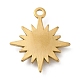 Real 18K Gold Plated 304 Stainless Steel Pendants STAS-A084-23G-03-2