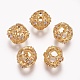 Brass Rhinestone Filigree Beads X-KK-S331-01-1