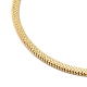 Halskette mit flacher Schlangenkette aus Messing NJEW-R260-01G-2