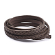 Braided Flat Single Face Imitation Leather Cords LC-T003-01D-2