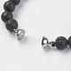 Natural Lava Rock Beads Stretch Bracelets BJEW-I241-12B-3
